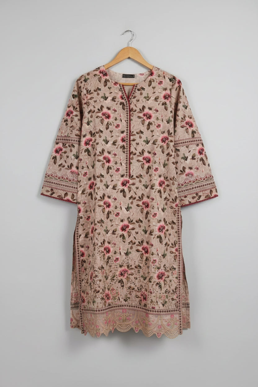 Graceful Floral Fancy Wear Dress
